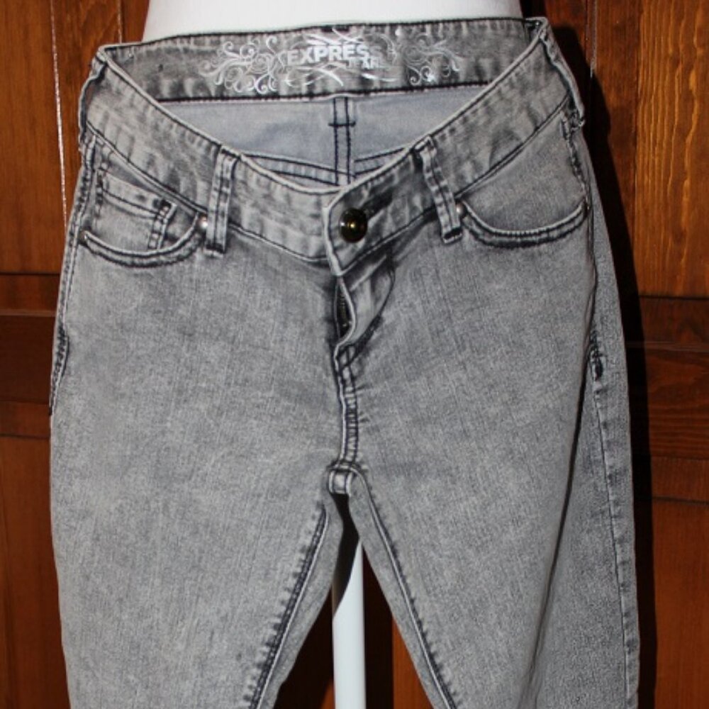 Express grey low cut jeans